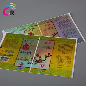 china supplier colorful custom food packaging grade adhesive labels