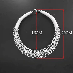 Chinese Miao Hmong Nationality Aluminum Alloy Silver Necklace Twist Necklace Trumpet Small Size