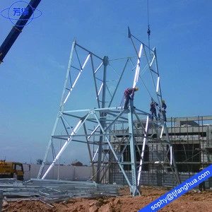 Chinia Manufacturer Four Legged Telecommunication Tower Angular Tower Lattice Tower