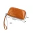 Classic Genuine Leather Women And Men Zipper Wallet Long Purse Wrist Bag With String
