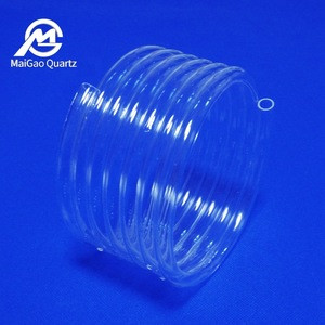 Clear quartz glass coil/tube spiral quartz glass tube heating