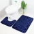 Import Cobblestone 2-Piece Bath Mat Set Washable Shaggy Bath Shower Mat and U-Shaped Toilet Rug Set from China