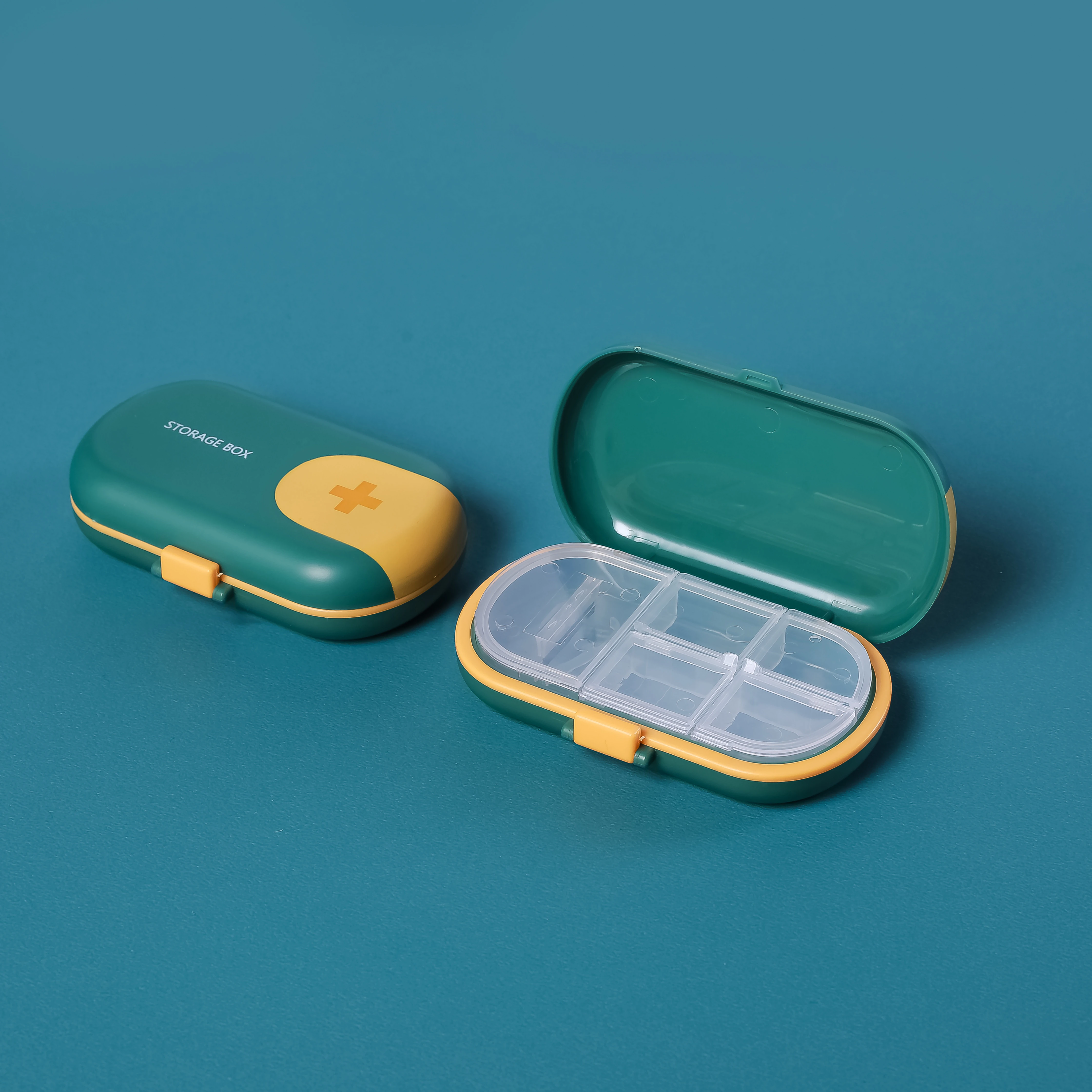 Color Waterproof Medicine Easy Pill Organizer Box Use Eco Friendly Pill Storage Cases Boxes