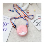 Colorful Silicone Coin Purse Lovely Round Shape Wallet Girls Pouch Keychain Zipper Coin Purse Kids Bag