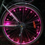 Colorful waterproof bike wire string flashlight warning bicycle wheel lights 20 led string bicycle led lights tire wheel light