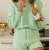 Import Comfortable Fashion Long Sleeve Knit Short Sleepwear 2 Pieces Lounge wear Pajamas Women Sleepwear  Sets from China