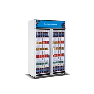 Commercial refrigeration equipment cold drink glass display showcase cabinet freezers fridge beverage coolers