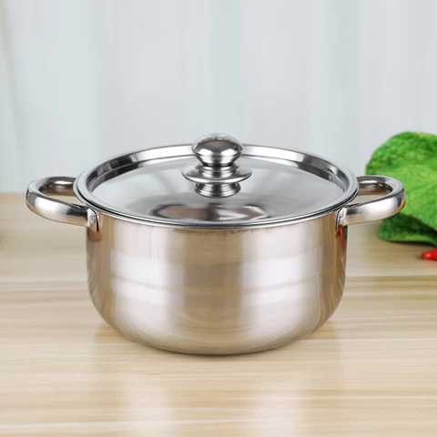 Cooking Pot 12pcs Set Stainless Steel Soup Pot Single Handle Milk Pot Cookware Sets