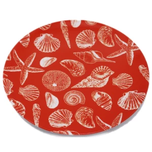 cool food face coral print plastic melamine plastic making flat luxury plate