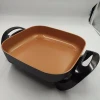 copper Electric Skillet with Glass Cover