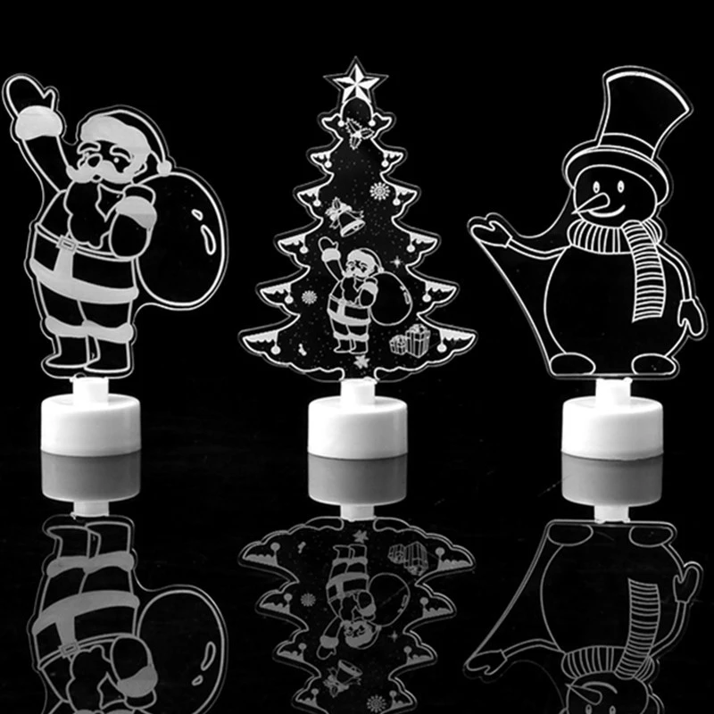 Creative Christmas Tree Night Light LED Multicolor Home Lamp Xmas Ornaments Gift