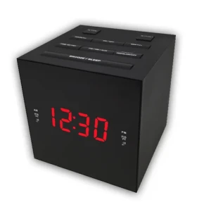 CT-3938U Black Colour Cube Shape Red LED Digital Tuning With USB Phone Charger AM FM PLL Dual Alarm Clock Radio