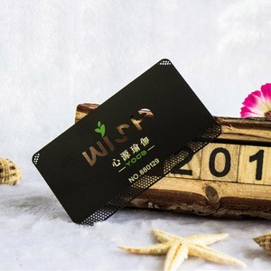 Custom affordable barcode cheap thick credit cards size membership metal business card printing