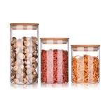 Custom Capacity Dry Fruit Airtight Borosilicate Glass Jar Container,Air Tight Borosilicate Glass Storage Hermetic Jars