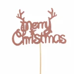 Custom Christmas Gold Cards Theme Decor Event and Party Supplies Decorations Cake Topper Toy Cake Decorations