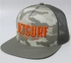Custom fashion hip hop cap 5 panel snapback trucker camouflage cap