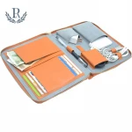 custom leather travel organizer for men electronics accessories leather tech wallet for women