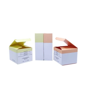 Custom Luxury Face Skin Care Cream 30ml 50ml 100ml glass cosmetic bottle and jar packing paper box for cosmetic packing