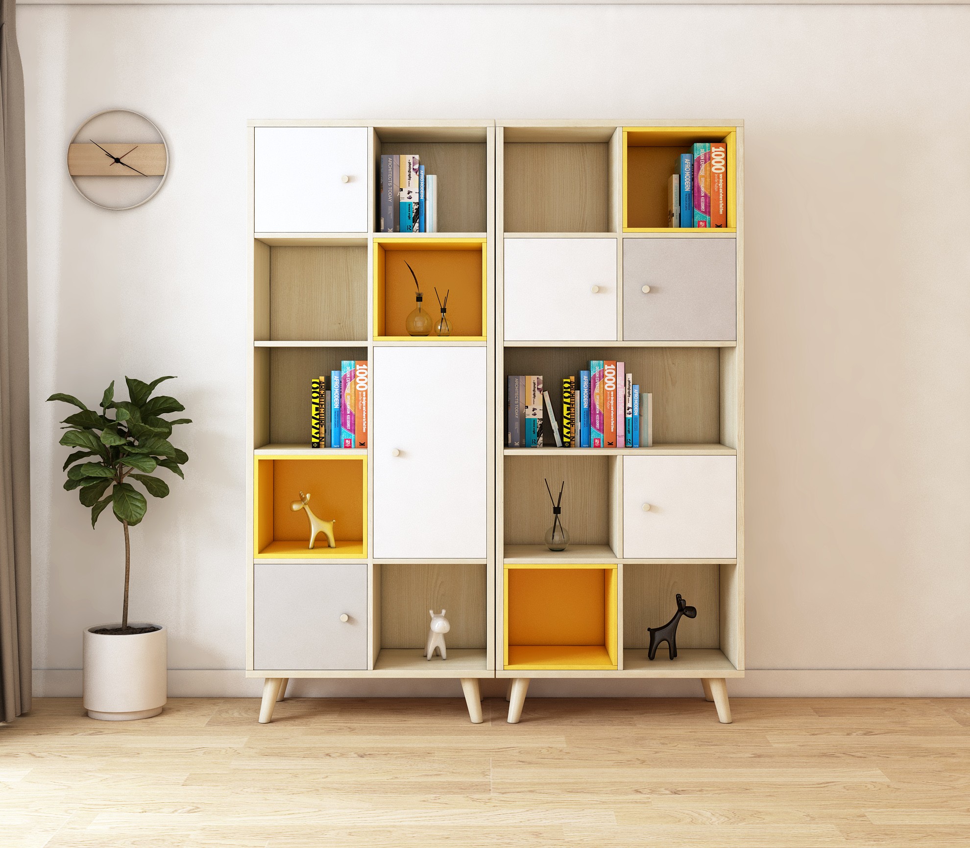 Custom made home office furniture living room furniture book shelf standard bookcase