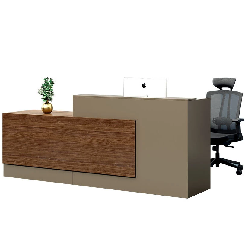 Custom made office furniture modern design salon secretary computer table office front counter reception desk