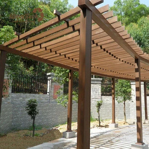 Custom outdoor waterproof wood plastic composite modular arch grape pergola