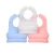 Import Custom printed pink baby girl waterproof silicon bibs with bowl set from China