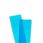 Custom Promotion 30cm Flexible Ruler Transparent Color Students Stationery Ruler Printing 12 Inch Soft PVC Clear Ruler