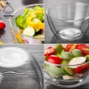 Custom Pyrex Double wall glass Salard Bowl borosilicate glass fruit bowl container