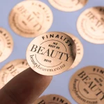 Custom Self Adhesive Sticker Gold Foil Package And Envelope Seal Label Sticker
