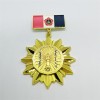 Custom souvenir hanging star medal gold metal award medallion pendant with safety pin