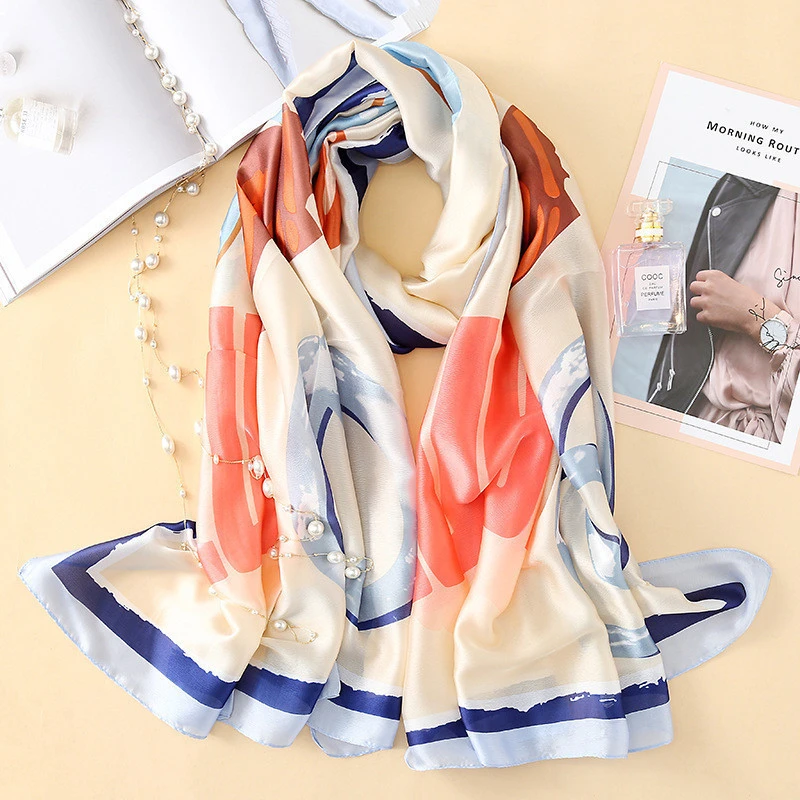 Custom Wholesale 100% cotton scarves printed silk scarves