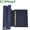 Customize High Quality Cloth Ring Binder  3 Ring Binder Embossed A4 File Folder