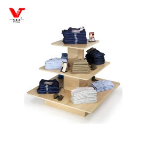 Customize mdf shoes retail store square product display table