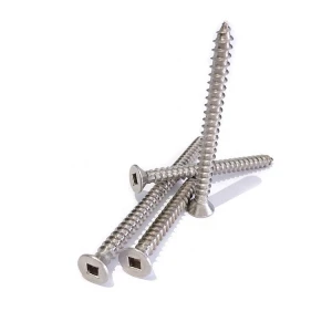 Customized 304 316 Stainless Steel Flat Countersunk Head Square Drive Deck Screws