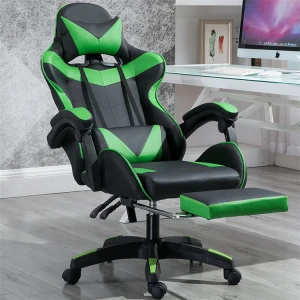 Customized Latest Ergonomic Design, Anti-Abrasion Heavy-Duty Base PU Smooth Rolling Casters Gaming Chair/