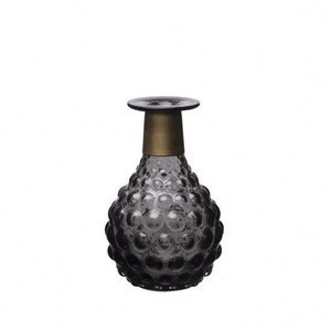 Customized mini bud vase with copper neck 185mm