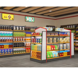 Customized one-stop supermarket equipment racks design layout modern