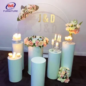 Customized Size Wedding Event Party Stainless Steel Flower Stand Cake Table Plinth
