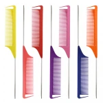 Custon Textile Machinery Spare Parts Combing Salon Dye Parting Combs Rubber Thick Rat Tail Comb Private Label With Pouch