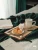 Cutlery wedding rectangle Fraxinus wood rattan serving tray in coffee and tea time for top best selling
