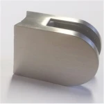 D shaped glass clamp with curve base for interior use