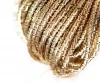 Dark Pale Gold Round Waved Copper Hand Embroidery French Fine Metallic Cut Wire Goldwork Luneville Tambour Gimp Dabka Purl