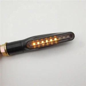 DC 12V Motorcycle LED Indicator Sequential Turn Signal Light Amber Blinker With Relay
