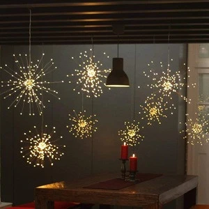 Decoration Battery Operated Starbrust Firework Light LED outdoor led fairy string christmas light