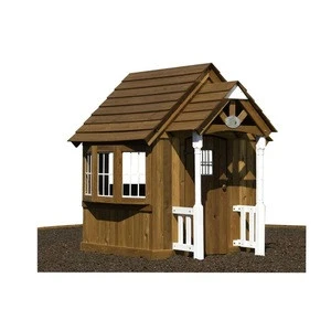 DEG1023 Wholesale Cheap Waterproof Children&#39;s Garden Prefab Used Kids Cubby Outdoor Wooden Playhouse With Bench