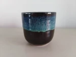 DEHUA ceramic manufacture tea cup sets ceramic ractive blue glaze ceramic mug coffee cup with capacity 200 to 250ml