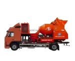 Diesel Concrete Mixing Machine Drum Mixer Pump Mini Pan Truck Mounted Concrete Mixer Pump