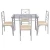 Import Dining Table Set 5 Piece Home Kitchen Dining Room Tempered Glass Top Table and Chairs Breaksfast Furniture from China