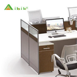 Direct sale from manufacturer office furniture cubicle workstation with 4 fixable cabinet
