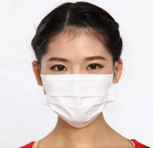Disposable non woven 3 ply dust mask face mask with ear-loop/tie, PP facemask